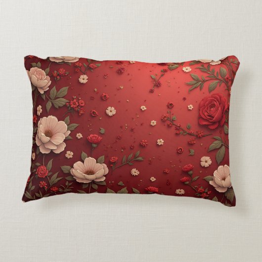 VisualNestフローラ枕シャム、枕ケース アクセントクッション (裏面)