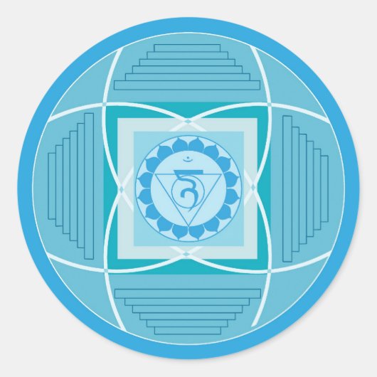 Visuddha Chakra Mandala ラウンドシール (正面)