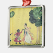 Visvamitra著伴われるRamaおよびLakshmana メタルオーナメント (左)