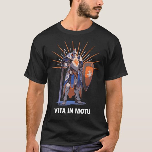 VITA IN MOTUナイツテンプラーモットー Tシャツ (正面)