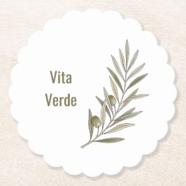 Vita Verde コレクション ホワイト ペーパーコースター