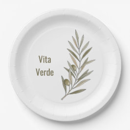 Vita Verde コレクション ホワイト ペーパープレート