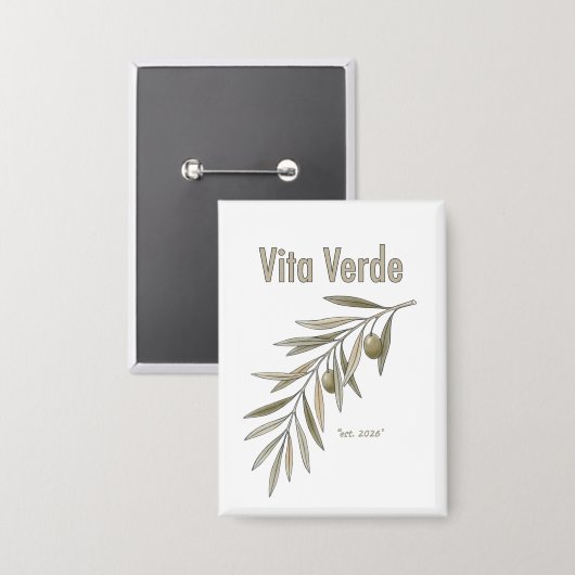 Vita Verde コレクション ホワイト 缶バッジ (正面/裏面)
