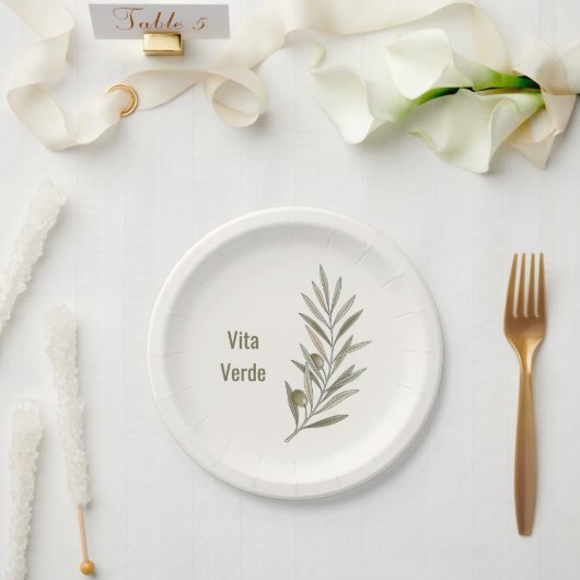 Vita Verde Collection ペーパープレート (ウェディング)