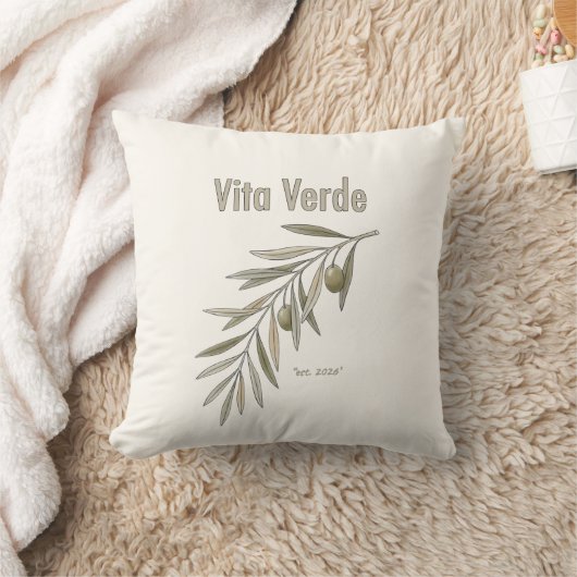 Vita Verde Collection Beige クッション (ブランケット)