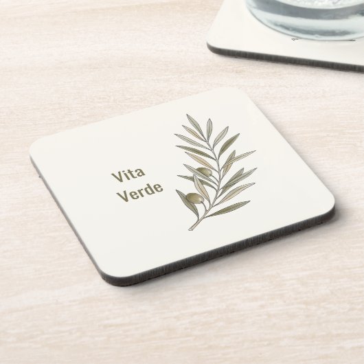 Vita Verde Collection Beige コースター (左側)