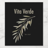 Vita Verde Collection Black ワインラベル (シングルラベル)