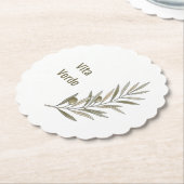 Vita Verde Collection White ペーパーコースター (アングル)