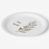 Vita Verde Collection White ペーパープレート (アングル)