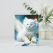 Vitage Kitten Angel ポストカード (スタンド正面)
