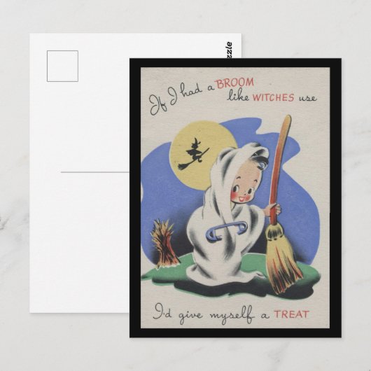 Vitage Spooky Halloween 5 ポストカード (正面/裏面)