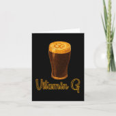 Vitamin Beer Lucky Shamrock Funny Patrick’s Day Me カード (正面)