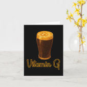 Vitamin Beer Lucky Shamrock Funny Patrick’s Day Me カード (黄色い花)