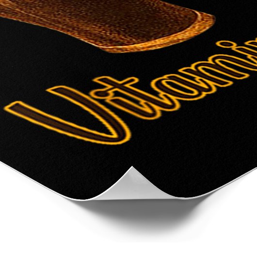 Vitamin Beer Lucky Shamrock Funny Patrick’s Day Me ポスター (角)