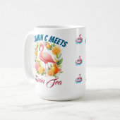 Vitamin C Meets Vitamin Sea-Tropical Flamingo Citr コーヒーマグカップ (正面左)