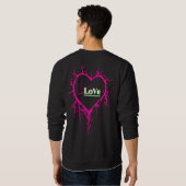 Vitamin Love Brand Pink Heart Design Sweatshirt  スウェットシャツ (裏面フル)