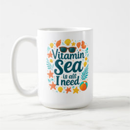 Vitamin Sea Coffee Mug - Ocean Lover's Beach Vibes コーヒーマグカップ