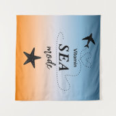 Vitamin Sea Mode Orange Summer Color Tapestry タペストリー (正面(横))