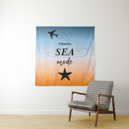 Vitamin Sea Mode Orange Summer Color Tapestry タペストリー