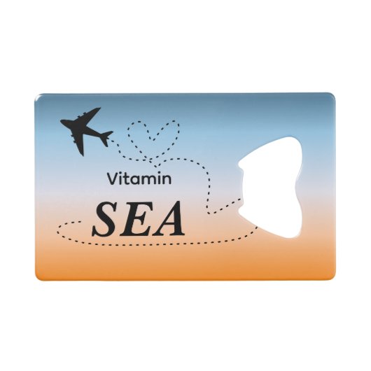 Vitamin Sea Orange Summer Color クレジットカード栓抜き (正面(横))