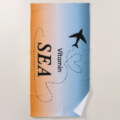 Vitamin Sea Orange Summer Color ビーチタオル (正面)