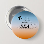 Vitamin Sea Orange Summer Color 缶バッジ (正面&裏面)