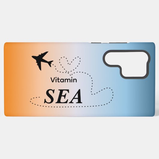 Vitamin Sea Orange Summer Color Samsung Galaxyケース (裏面横)