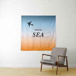 Vitamin Sea Orange Summer Color Tapestry タペストリー