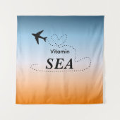 Vitamin Sea Orange Summer Color Tapestry タペストリー (正面)