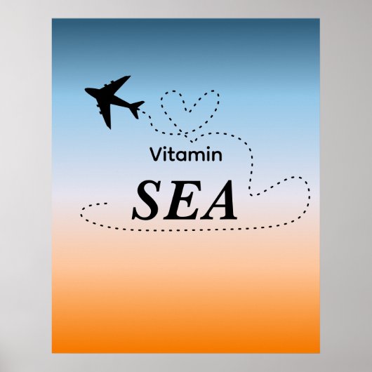 Vitamin Sea Orange Summer Color Wall Art ポスター (正面)