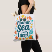 Vitamin Sea Tote Bag - Ocean Lover's Beach Adventu トートバッグ (クローズアップ)
