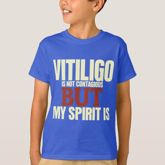 Vitiligoの認識度のTシャツ Tシャツ (正面)