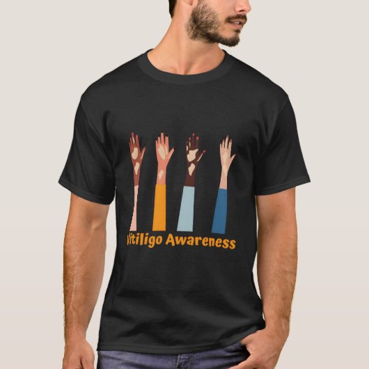 Vitiligo認識度のサポート Tシャツ (正面)