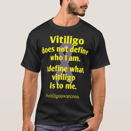Vitiligo Motivational Quote And Mental Mindset Tシャツ (正面)