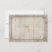 Vitnage木製素朴カントリーウェディングRSVPカード 出欠カード (裏面)