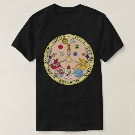 VITRIOL Rosicrucianシークレットシンボル錬金術 Tシャツ (デザイン正面)