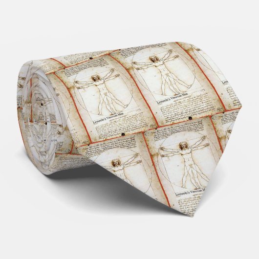 Vitruvianの人のタイ ネクタイ (ロール)
