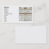 Vitruvianの人の測定(Da Vinci) 名刺 (正面/裏面)