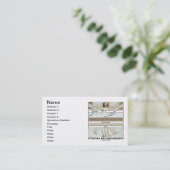 Vitruvianの人の測定(Da Vinci) 名刺 (スタンド正面)