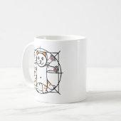 Vitruvian Cat コーヒーマグカップ (正面左)