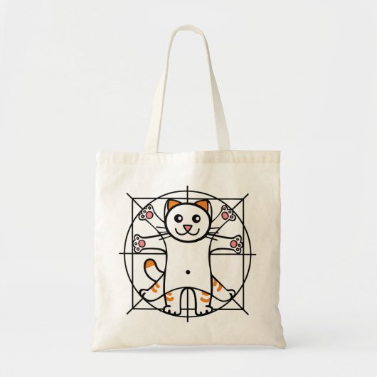 Vitruvian Cat トートバッグ (正面)