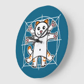Vitruvian Cat ラージ壁時計 (傾斜)