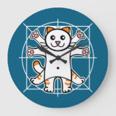 Vitruvian Cat ラージ壁時計 (正面)