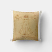 Vitruvian Man by Leonardo da Vinci クッション (正面)