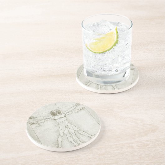 Vitruvian Man by Leonardo da Vinci コースター (側面)