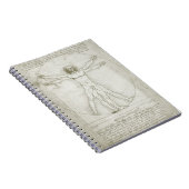 Vitruvian Man by Leonardo da Vinci ノートブック (右側)