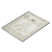 Vitruvian Man by Leonardo da Vinci ノートブック (左側)