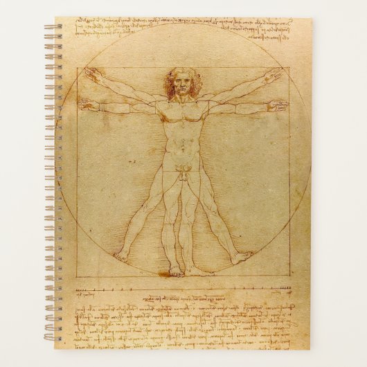 Vitruvian Man by Leonardo da Vinci プランナー手帳 (正面)