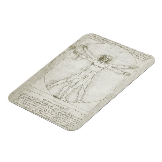 Vitruvian Man by Leonardo da Vinci マグネット (左側)