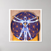 Vitruvian Man, Flower of Life, Squaring Circle キャンバスプリント (正面)